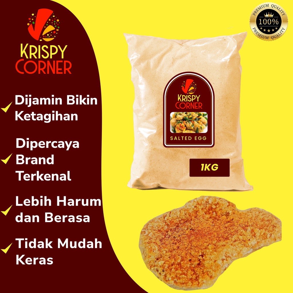 

Bumbu Tabur Salted Egg Penyedap Aneka Snack Ayam Jamur Instan Rasa Salted Egg Telur asin 1kg