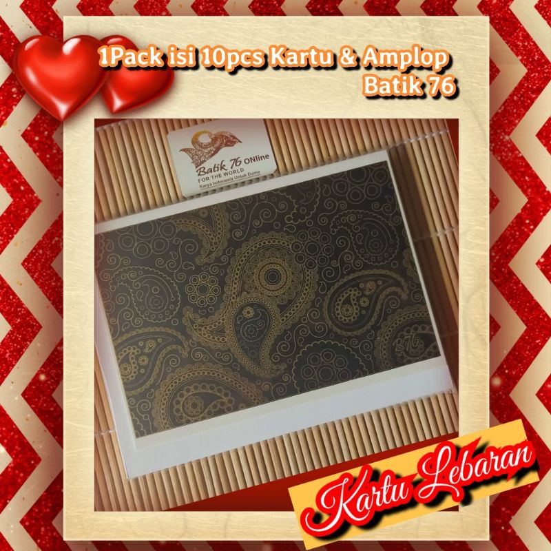

KARTU LEBARAN UCAPAN IDULFITRI KARYA TANGAN BATIK76 MOTIF PAISLEY+KARTU HANDMADE