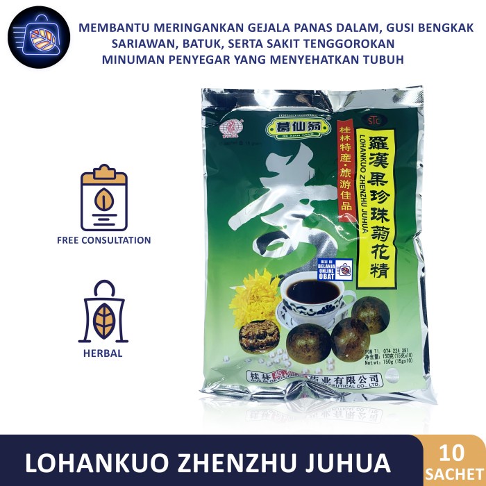 

LOHANKUO ZHENZHU JUHUA // Minuman panas dalam, demam, dan tenggorokan (BERKUALITAS)