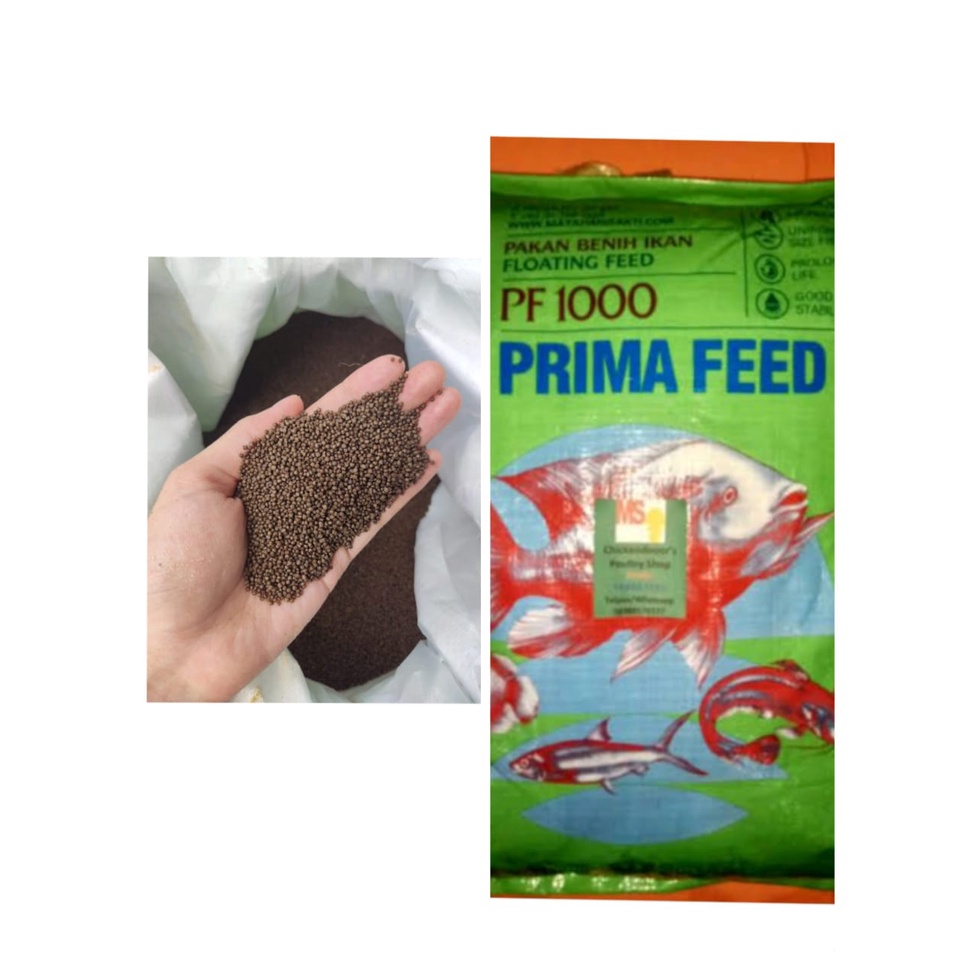 Repack Pakan Pelet Ikan PF-1000 ukuran 1kg Prima Feed