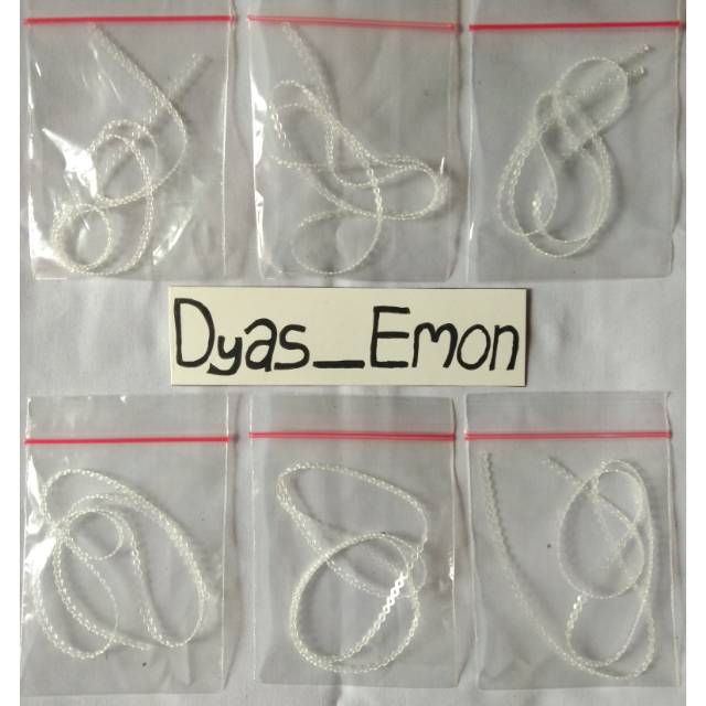 1/2 meter Karet behel gigi Powerchain warna Transparan