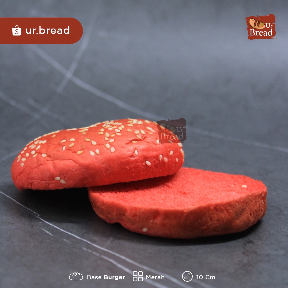 Roti Burger Merah 10cm | Base Burger 10cm Red