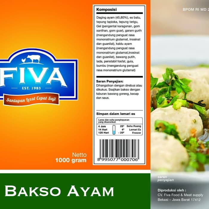 

Bakso Ayam 250 gram 25 pcs - 1 KG 100 pcs