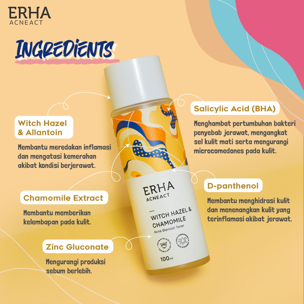 ERHA AcneAct Witch Hazel Facial Wash / Pore Minimizing Toner / Calming Gel / Acne Blemish Toner