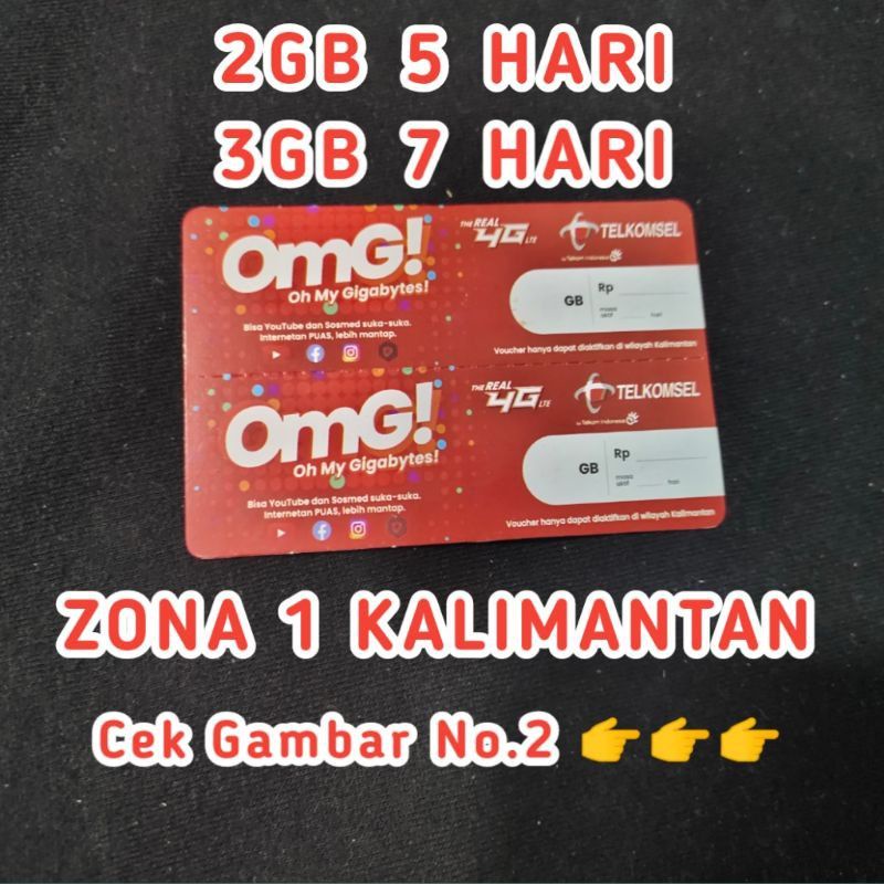 [kirim via chat] VOUCHER TELKOMSEL 3GB ZONA 1 KALIMANTAN dan SULAWESI