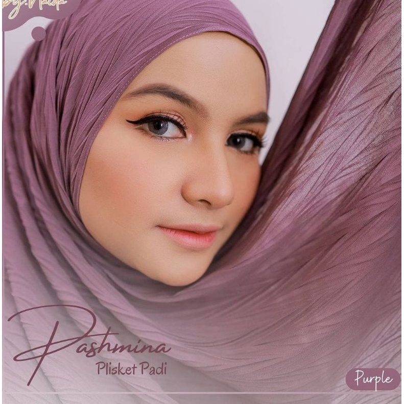 HIJAB PASHMINA PLISKET PADI DIAMOND PREMIUM /ZAFRON PASHMINA PLISKET PADI FULL / HIJAB PASHMINA PADI