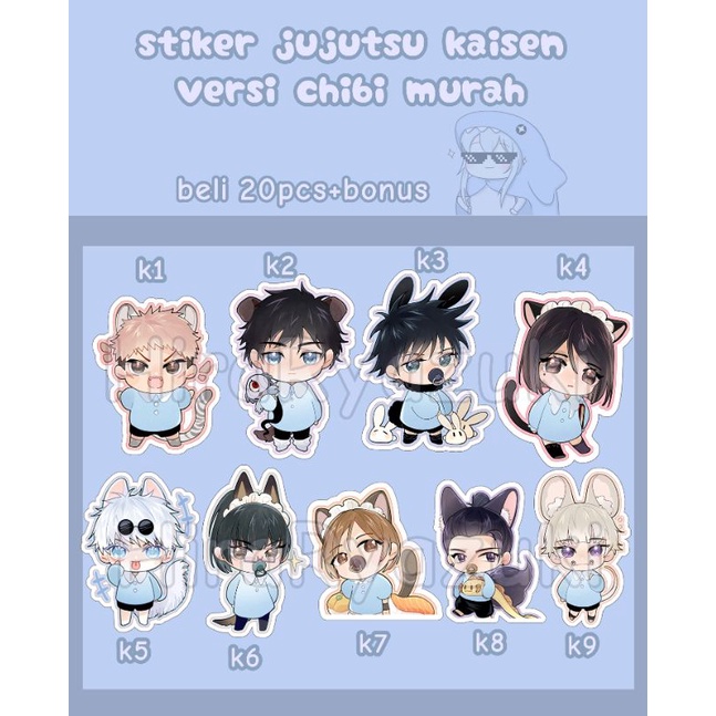 

STIKER JUJUTSU KAISEN BAHAN CHROMO MURAH MERIAH