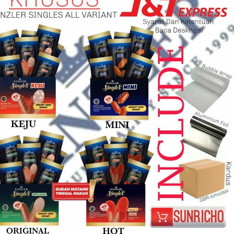 

[PRODUK YAZ] Sosis Kanzler Singles Hot / keju / mini / original / bakso 1 Box isi 12 pcs QTM