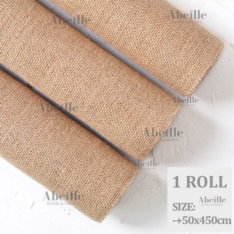 Kain Goni Burlap 1 ROLL Karung Goni Properti Foto Hiasan Dekorasi Mahar