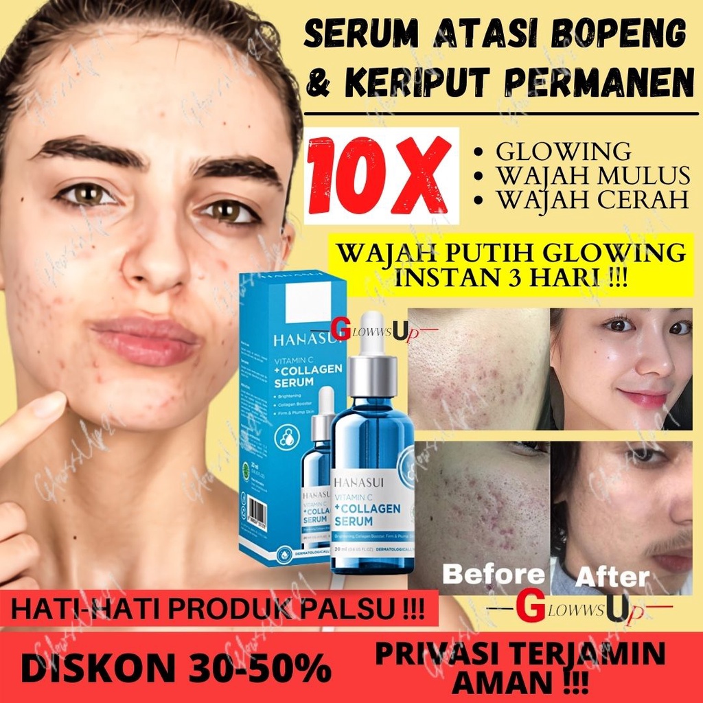 SERUM WAJAH HANASUI ANTI AGING SERUM VIT C COLLAGEN - SKINCARE WAJAH - PERAWATAN WAJAH