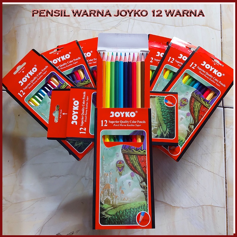 Pensil warna panjang 12 warna joyko cp-103 Pensil Warna