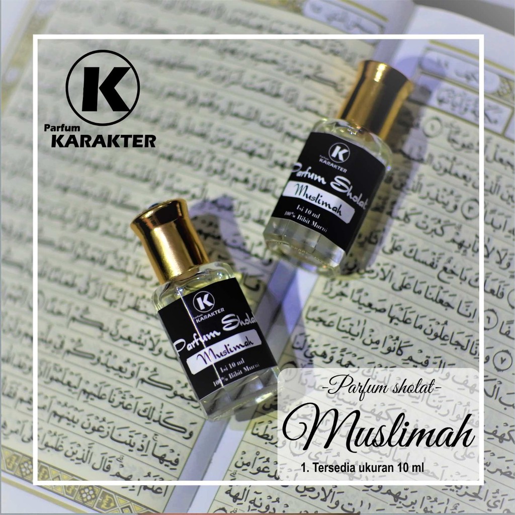 Parfum Sholat Muslimah | Komposisi Murni Bibit Parfum Non Alkohol | Kemasan 10ml | Bisa Cod | Terlaris