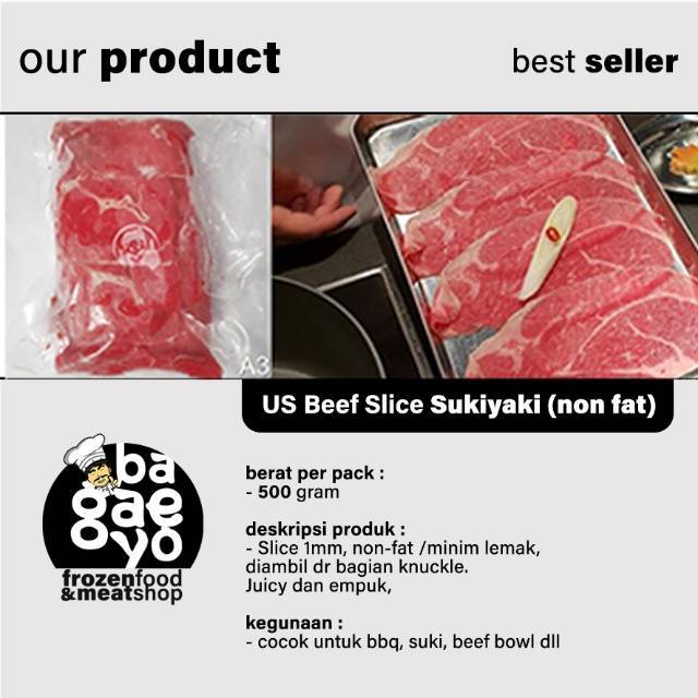 

US Beef Slice Sukiyaki (non fat)