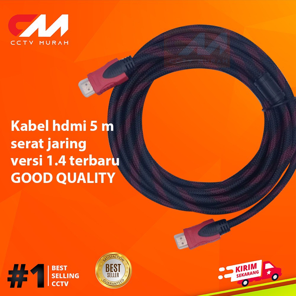 Kabel HDMI 5 Meter || Type KB-SJ550 Versi 1.4 || HDMI Kabel Serat Jaring