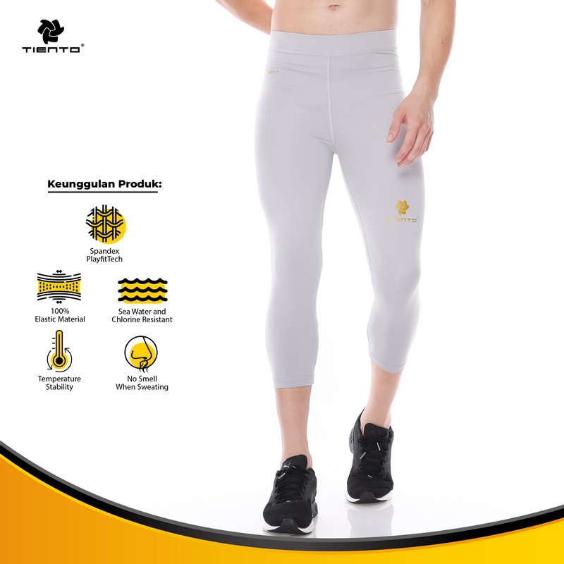 Tiento Baselayer Celana  Leging Legging Ketat  Olahraga 3 4  