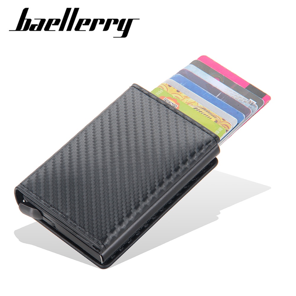 ORIGINAL BAELLERRY K9142 DOMPET KARTU LONTAR DENGAN PENUTUP MAGNET BAHAN KULIT PU HIGH GRADE