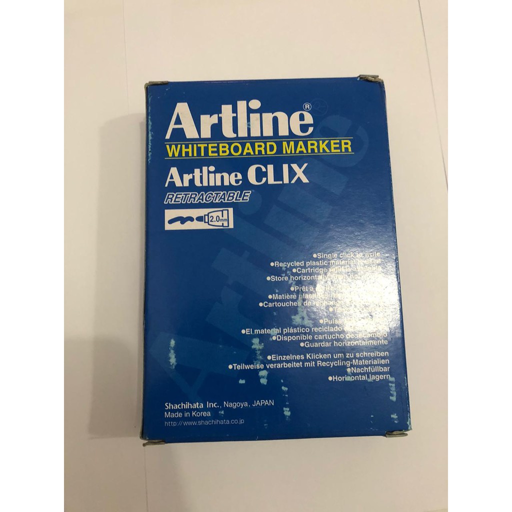 

Spidol Artline CLIX Retractable Whiteboard Hitam/Biru/Merah/Hijau EK573A