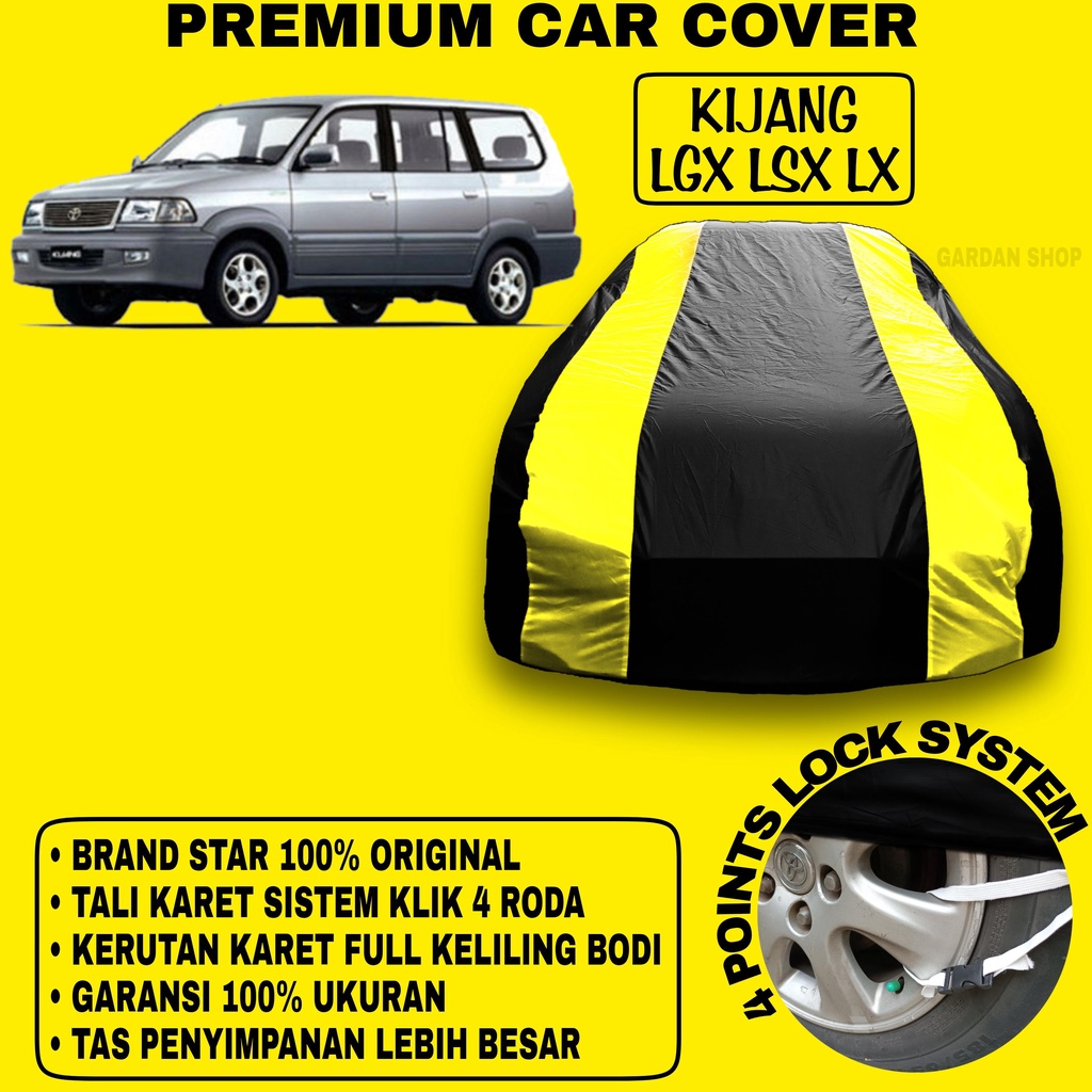 Body Cover KIJANG LGX LSX LX Sarung Strip KUNING Penutup Pelindung Bodi Mobil Kijang Lgx Lsx Lx PREMIUM