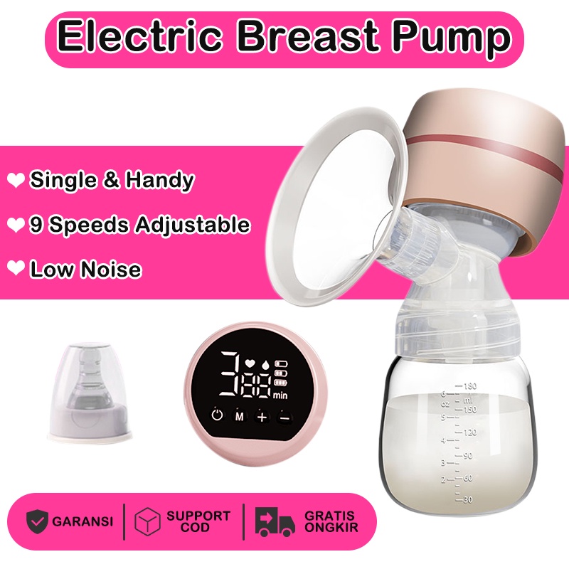 Electric Breast Pump Handsfree &amp; Single  / Breast Pump Elektrik Rechargeable / Portable Pompa ASI Elektrik BPA Free 9 Speeds Low Noise Painless Breast Pump &amp; Accessories