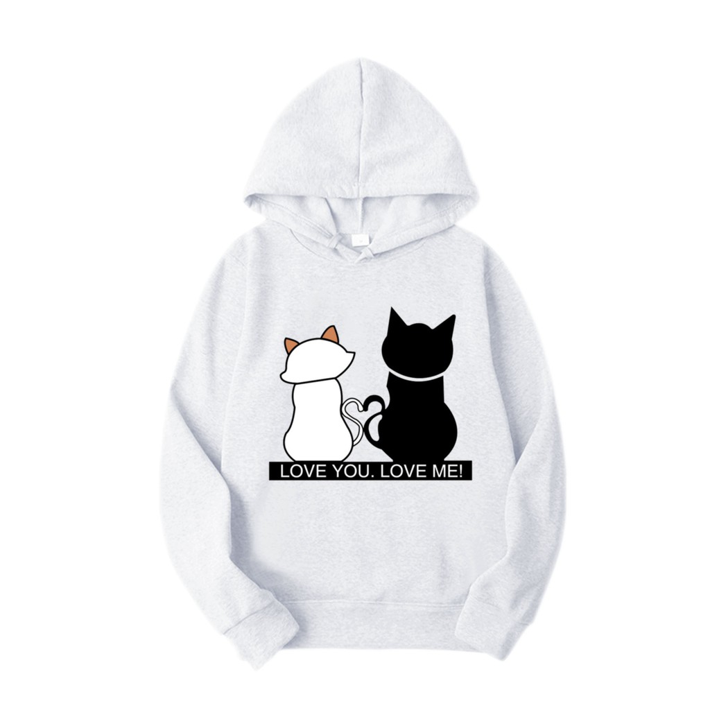 Bess - Sweater Hoodie Murah / Sweater Hoodie Wanita LOVE U LOVE ME