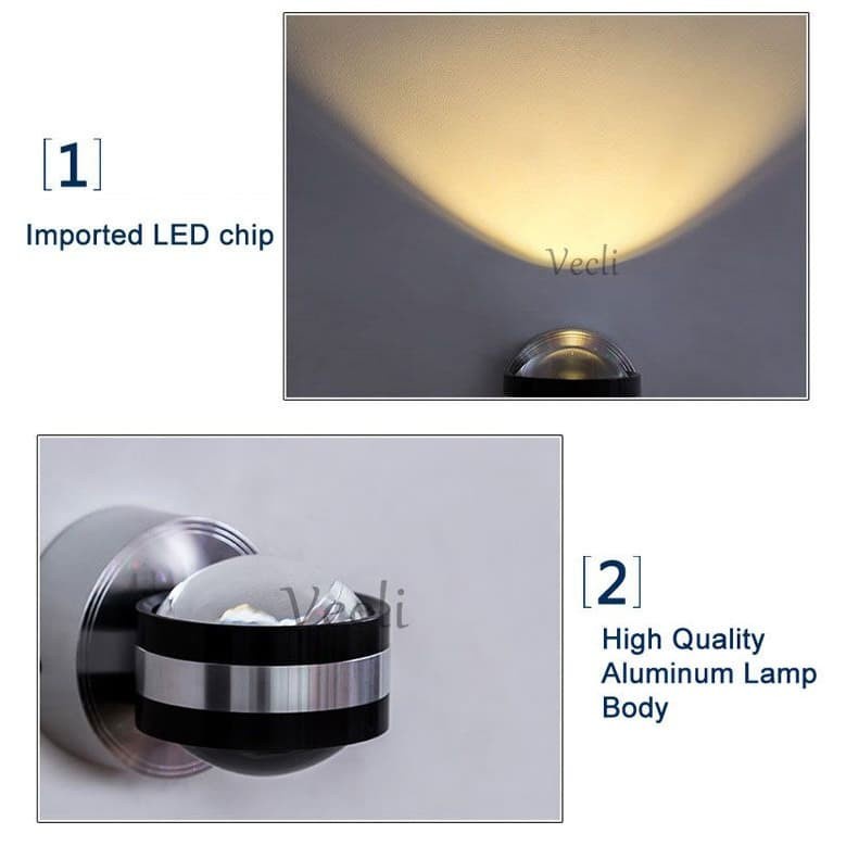 Lampu Hias Dinding Minimalis Wall Lamp LED 6W Warm White - WLA8286 - Silver