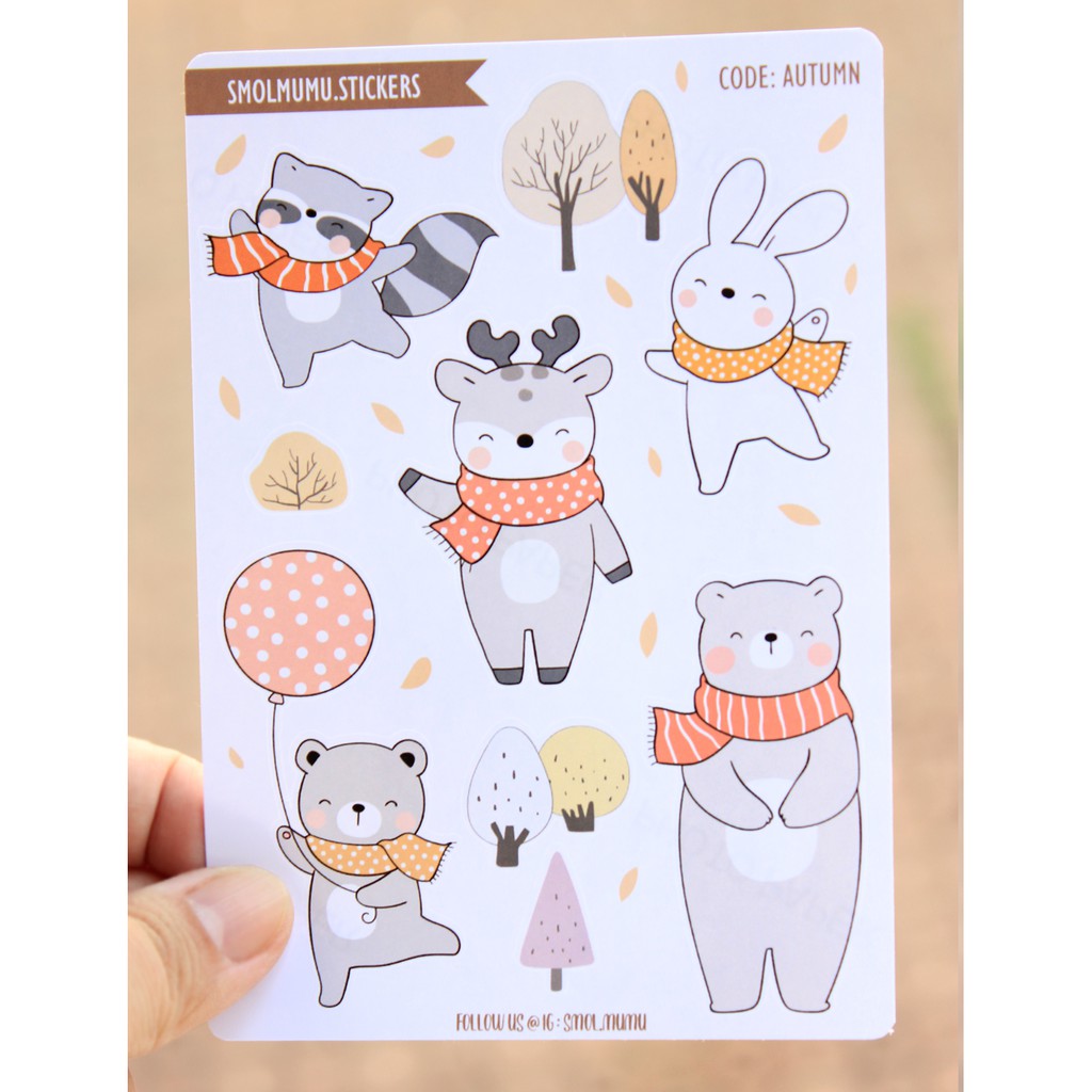 

Stickers Autumn Series Forest Animals