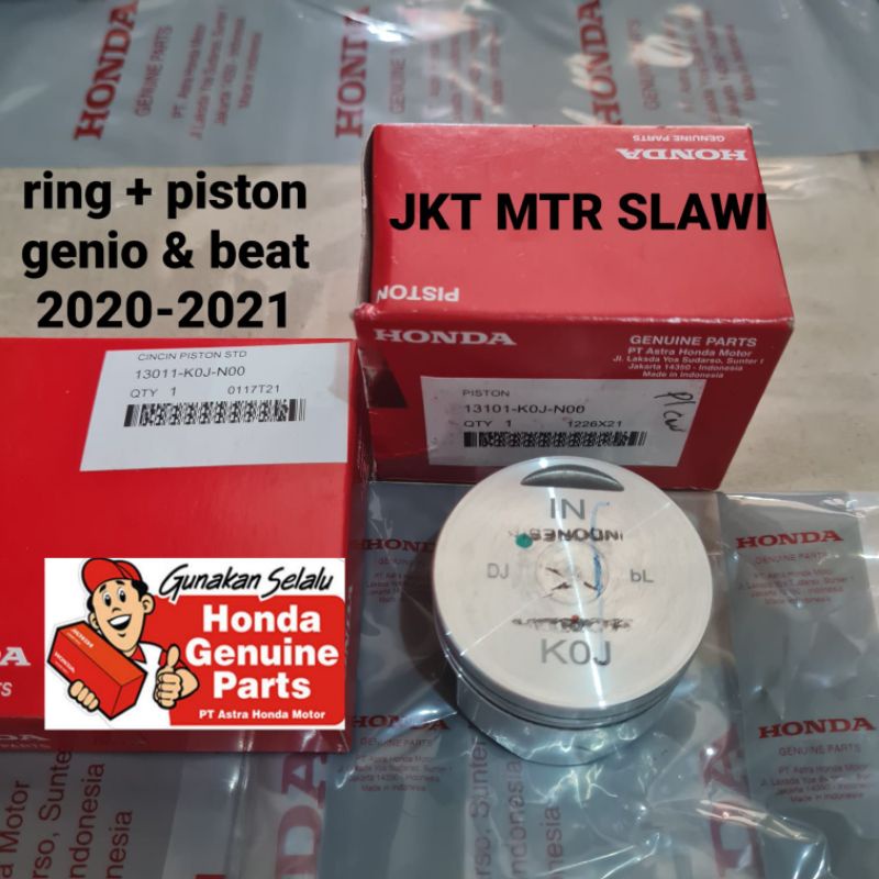 Piston seher genio beat eco new K1A size standart std asli honda 100% kodepart 13101 K0J P00-1