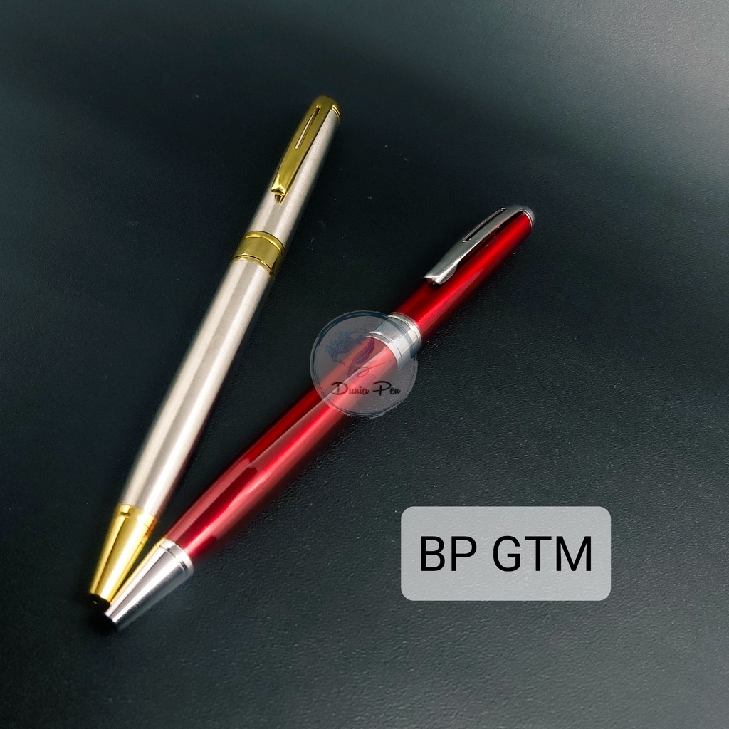 

Pulpen Besi Promosi Model GTM, Refill menggunakan Model Parker Bisa Custom Nama Grafir Laser
