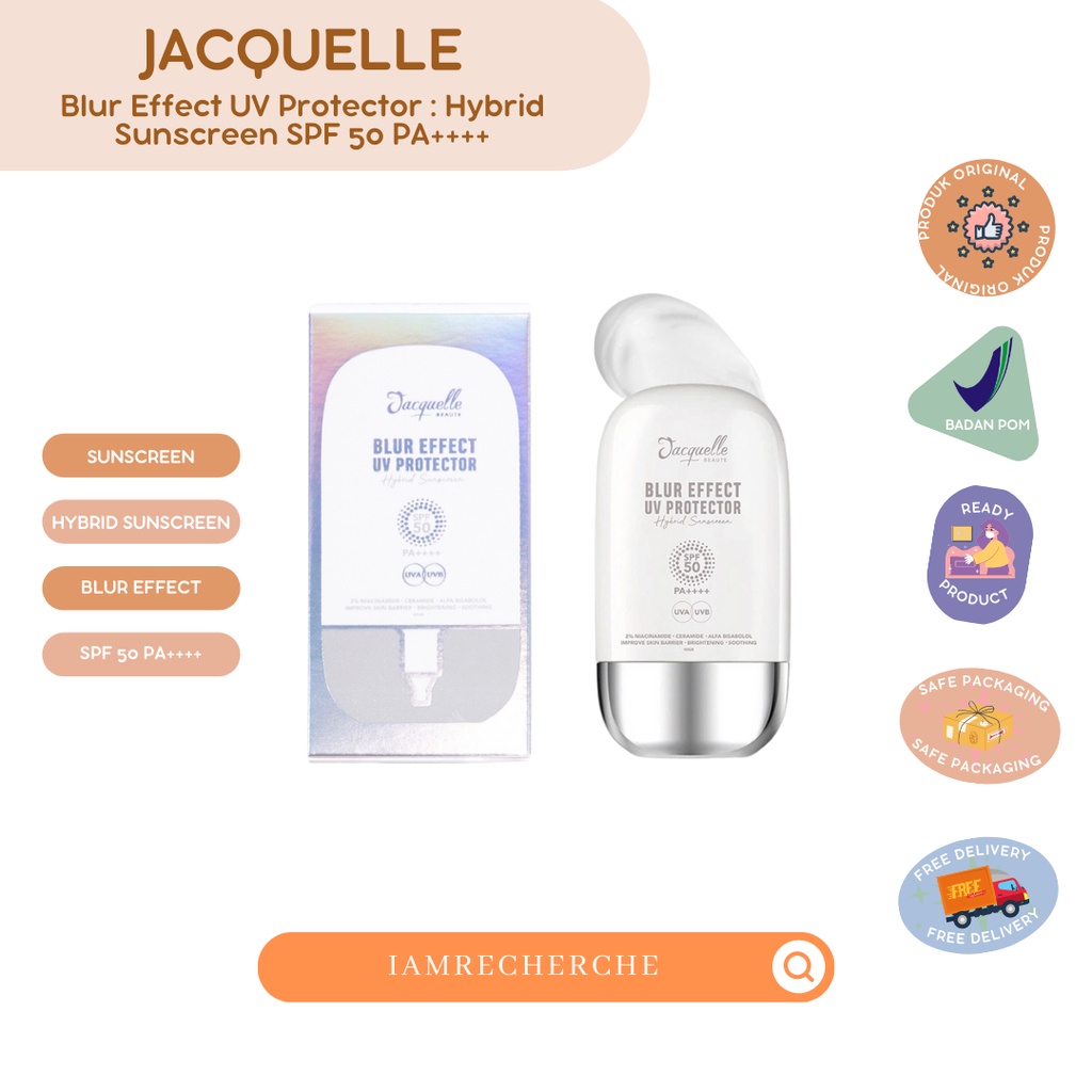 Jacquelle Blur Effect UV Protector : Hybrid Sunscreen SPF 50 PA++++