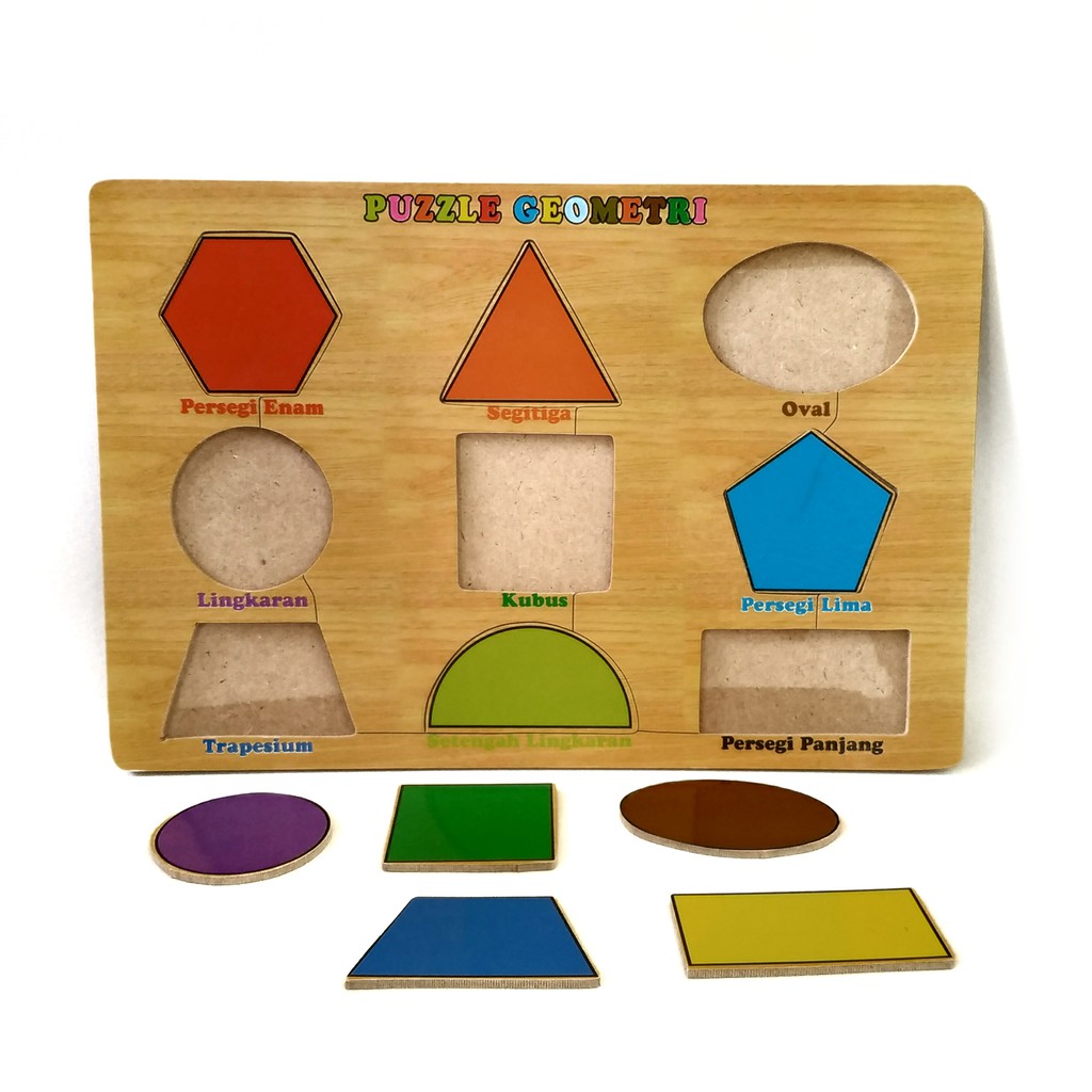 Puzzle Kayu Geometri