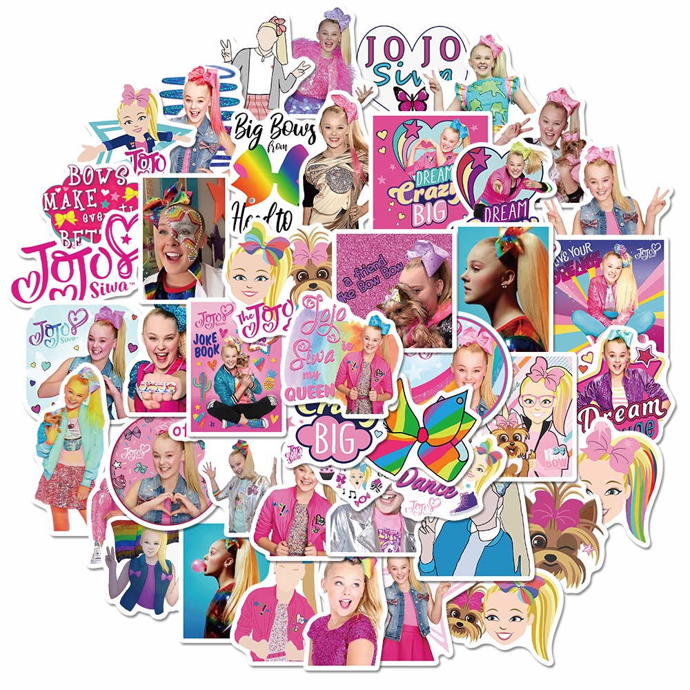 [In stock] 50 pieces of JoJo girl stickers personality fun hand account stickers box computer waterproof stickers