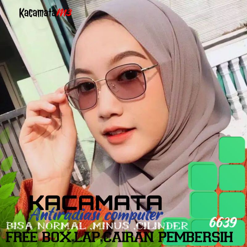 kacamata lensa antiradiasi computer tv hp laptop bisa normal minus plus cilinder tergantung permintaan sampai minus 5 cyl 2 harga masih sama tulis saja pesanan kaka di catatan saat order free box lap cairan pembersih kode 6639 size 52-18-138