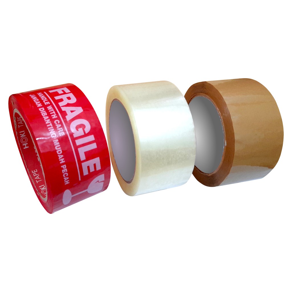 

Tape / Selotip / Lakban Coklat Bening Fragile 45mm
