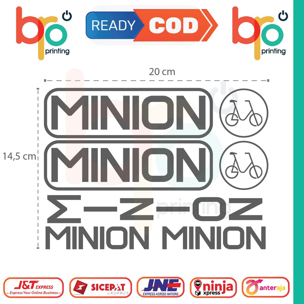 STIKER SEPEDA MINION AKSESORIS MOBIL MOTOR CUTTING STICKER