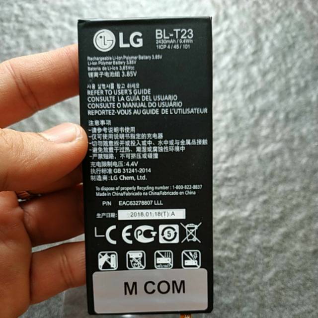 LG X CAM / BL-T23 ,  X SCREEN / BL-T24 original battery batt battle batre mantap