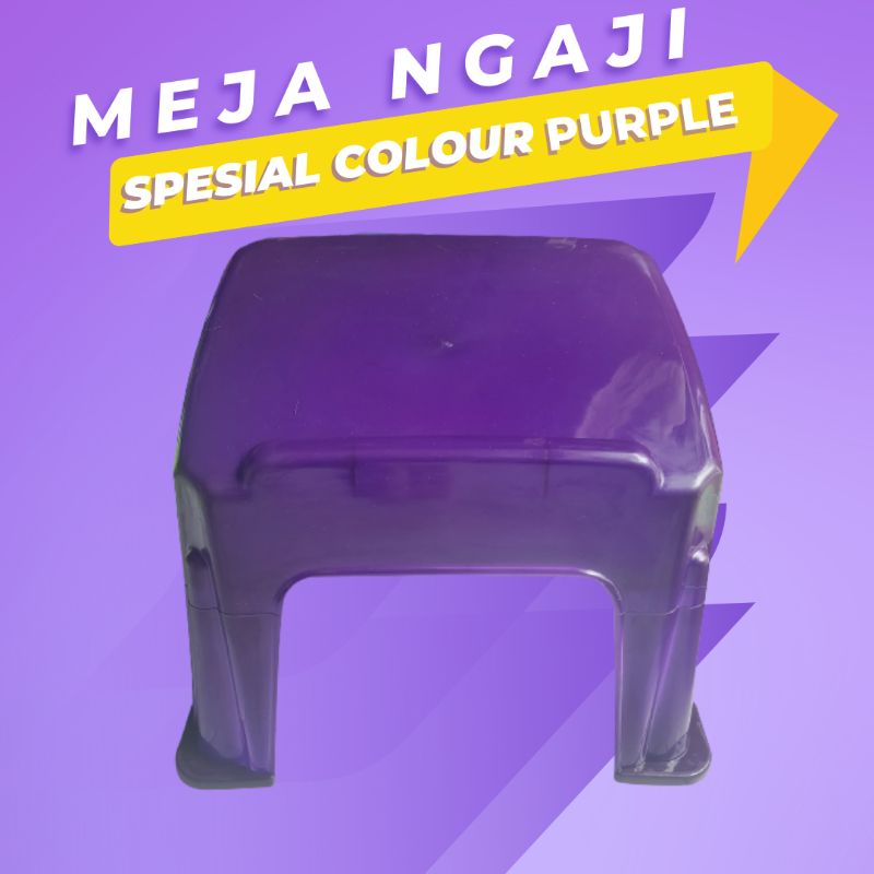 

Meja Ngaji Plastik ungu dan putih pastel, paket 12pcs