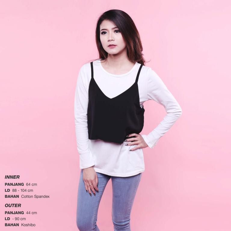 SET INNER + OUTER / Atasan Wanita / Baju Cewek Fashion Trendy Kekinian TJ 001