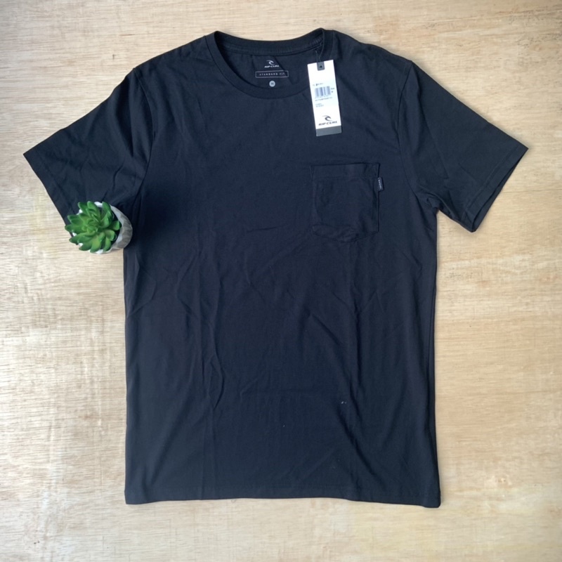 ripcurl baju kaos polos pocket hitam putih original 100% sale