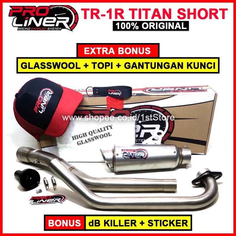 ORIGINAL PROLINER TR 1R TITAN SHORT KNALPOT RACING R15 V3 CB CBR 150R SONIC SATRIA FU GSX 150 VIXION