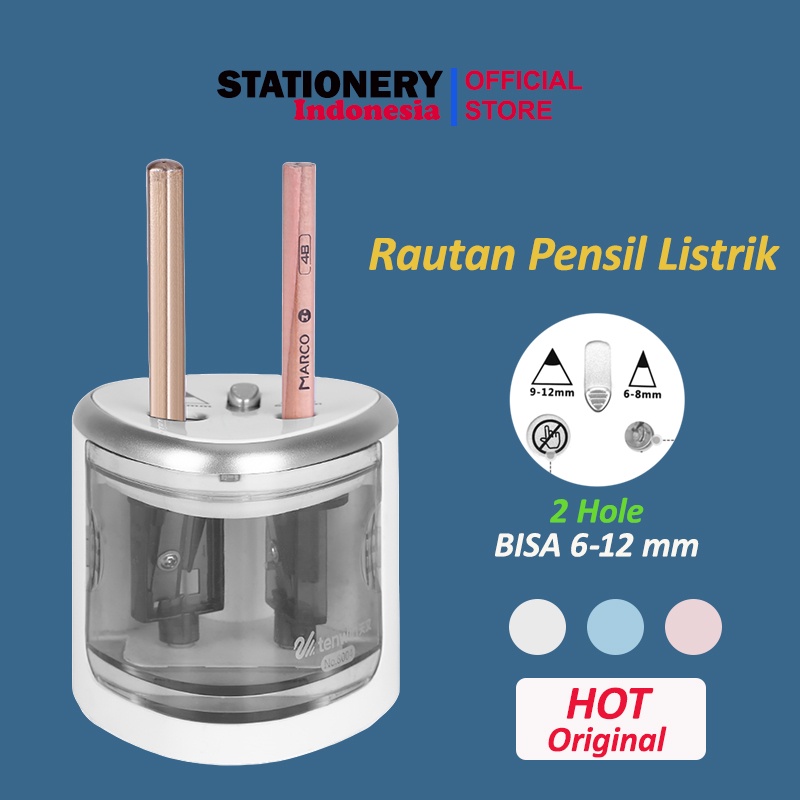 

RAUTAN PENSIL ELEKTRIK / ELECTRIC SHARPENER Rautan Serutan Electric Pencil Pensil Tenwin Otomatis