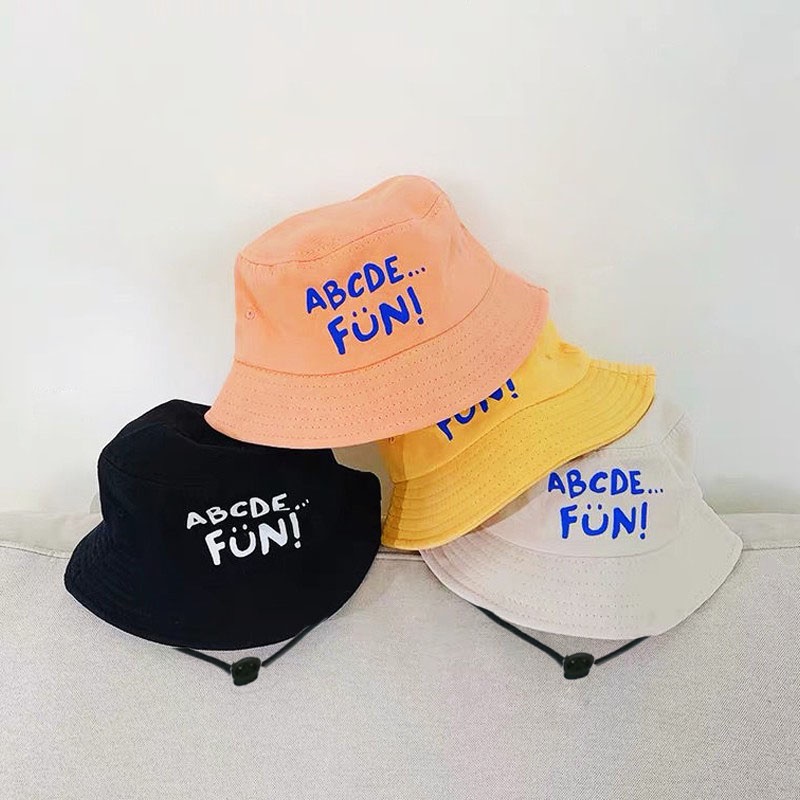 Topi Anak Bucket Anak umur 1-8 tahun SABLON ABCDE Fun Cowok Cewek