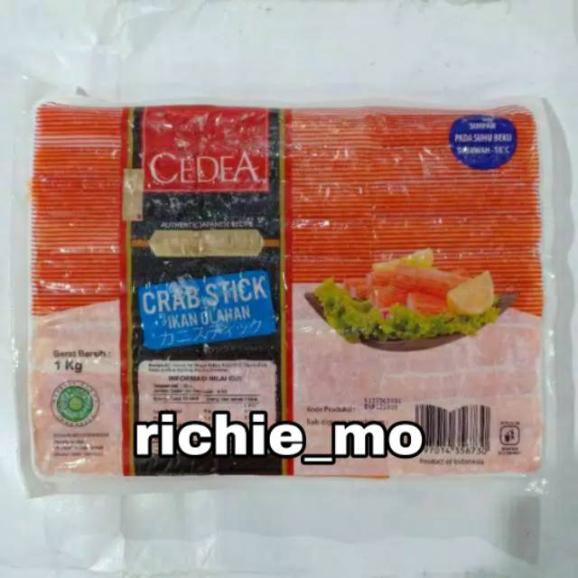 

Cedea Crabstick Crab stick |1kg/250gr/ Stik Kepiting isian Sushi/ Steamboat 1 kg/250gr