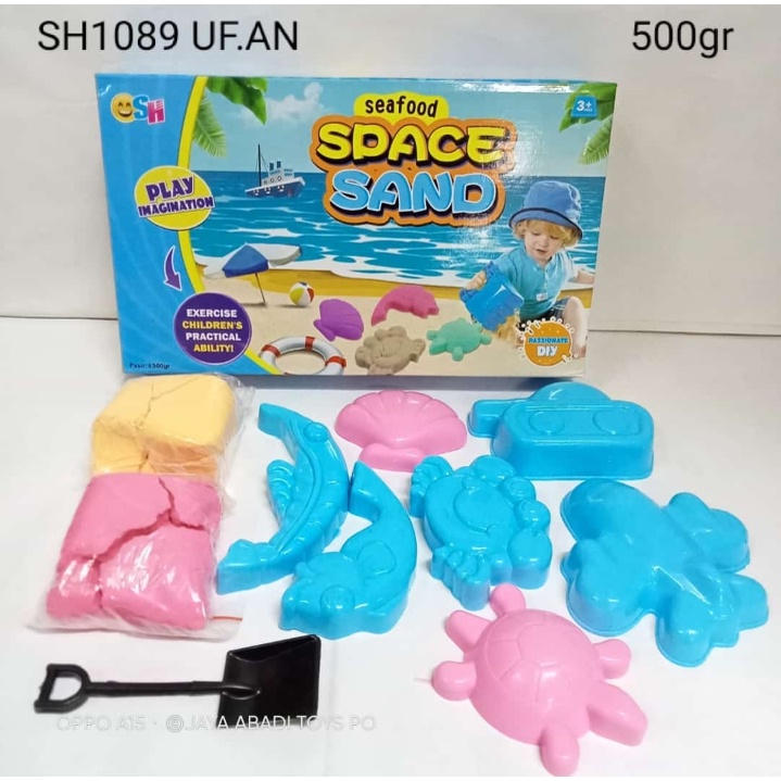 1089 - MAINAN ANAK PASIR KINETIK / PASIR AJAIB / PASIR MAGIC SAND / SPACE SAND SEAFOOD SH1089