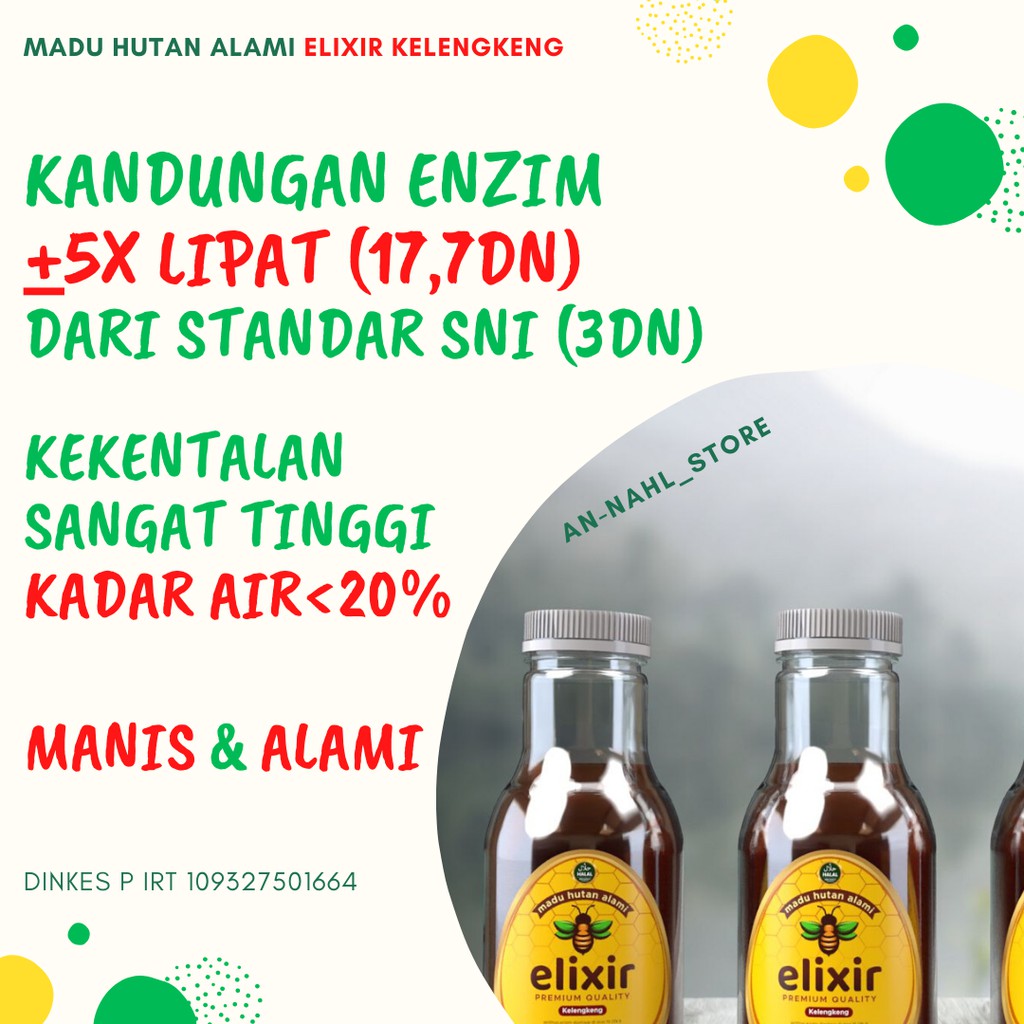 

Madu Elixir Kelengkeng 325gr , Kualitas Enzim di atas SNI 01-3545-1994 & & HQIRS