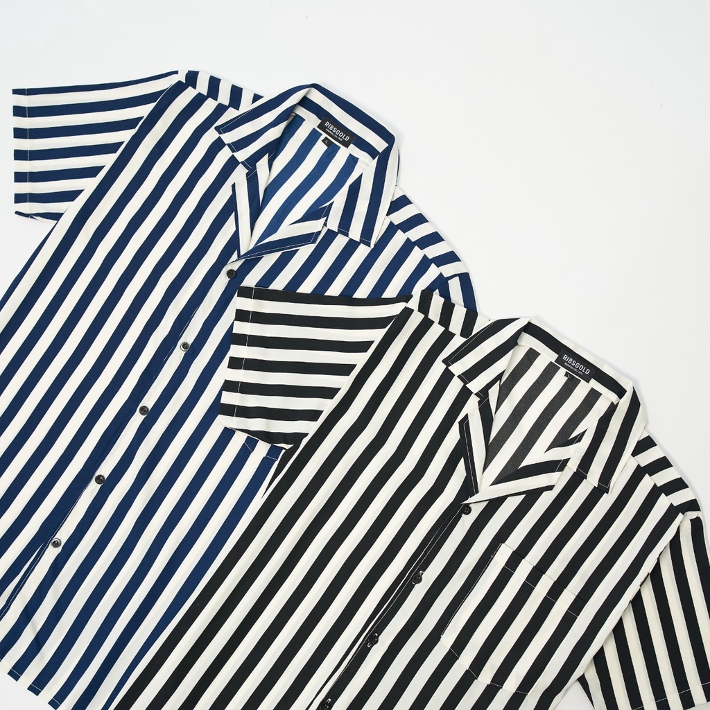 AV - RIBSGOLD KEMEJA SALUR CASUAL PRIA LENGAN PENDEK NYAMAN DAN LEMBUT