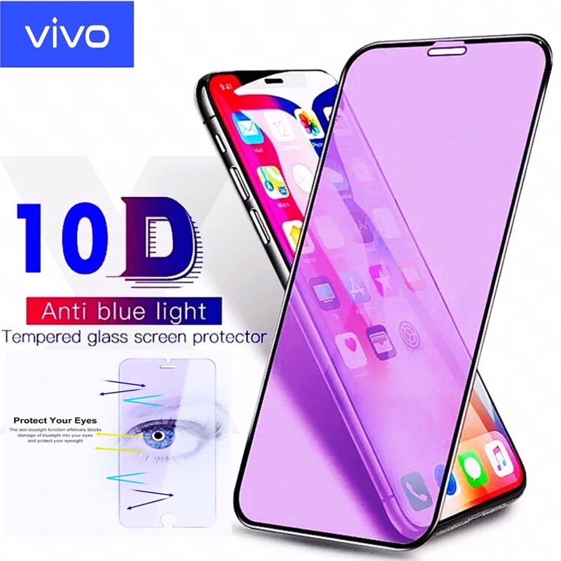 VIVO V9/V11/V11PRO/V15/V15PRO/V17PRO/V19 TEMPERED GLASS ANTI BLUELIGHT ANTI RADIASI 10D FULL COVER