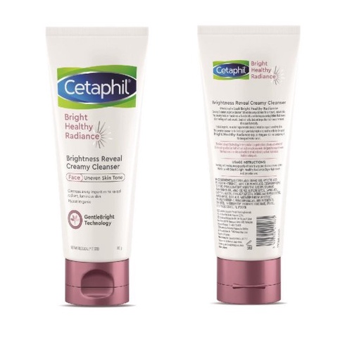 Cetaphil Bright Healthy Radiance Reveal Creamy Cleanser 100g Skin Care Pembersih Muka Untuk Mencerahkan