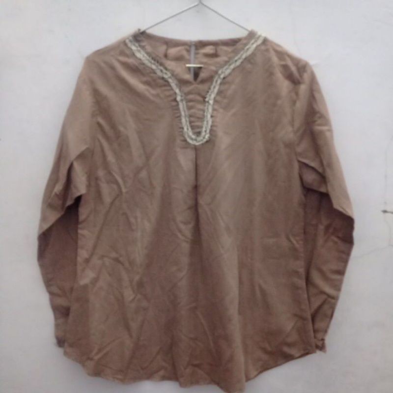 [preloved] blouse coklat