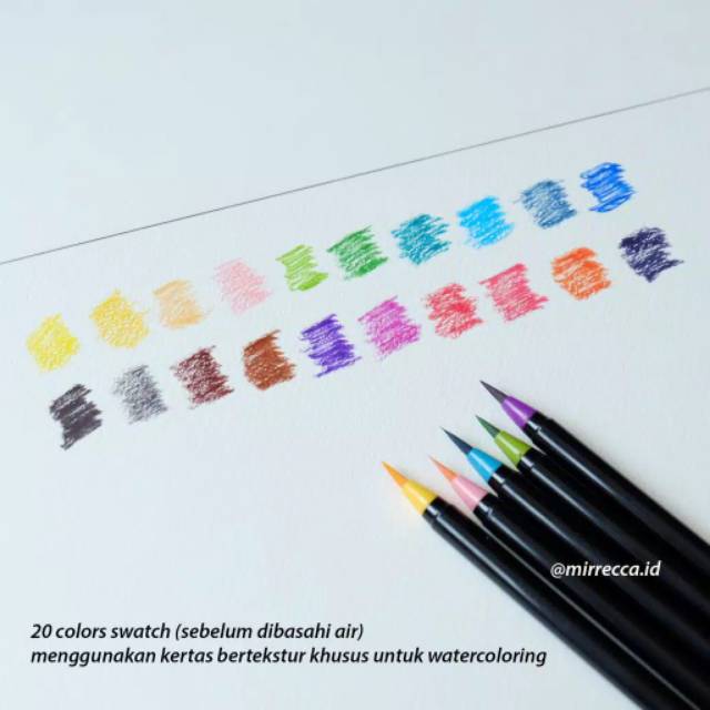 Jual Watercolor Brush Pen Set 20 Colors / Kemasan 20 Warna Kuas Cat Air Watercoloring Drawing Painting Indonesia|Shopee Indonesia