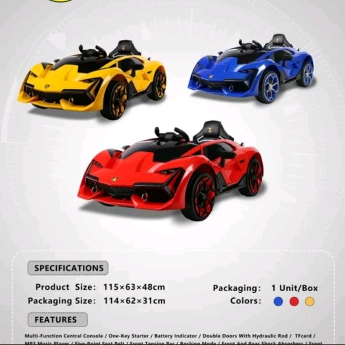 SHTOYS -
MAINAN ANAK MOBIL AKI SPORT CAR PACIFIC PM 7605